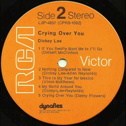 Dickey Lee - Crying Over You (1973) [1LP]