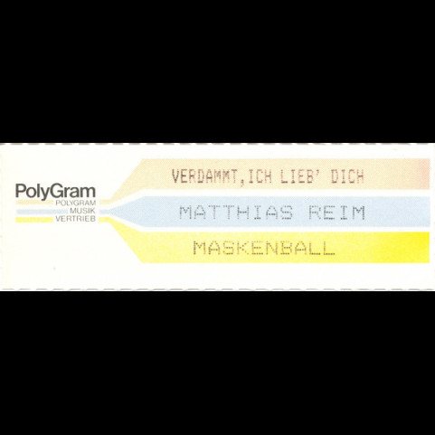 Matthias Reim - Verdammt, Ich Lieb' Dich (1990) [7"]