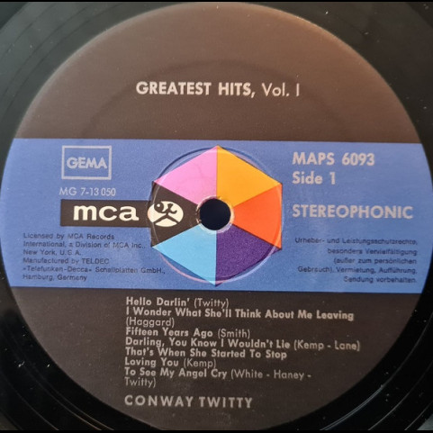 Conway Twitty - Conway Twitty's Greatest Hits Vol. I (1972) [1LP]
