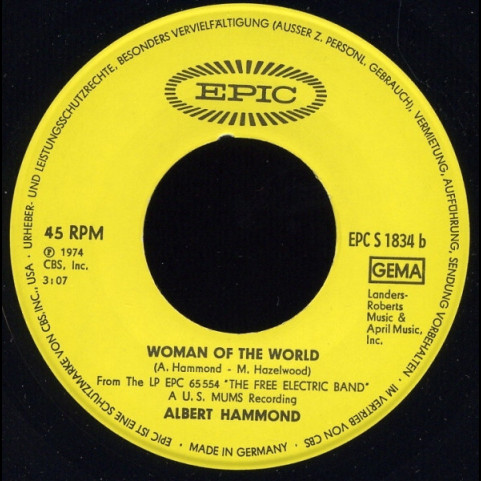 Albert Hammond - Everything I Want To Do (1974) [7"]