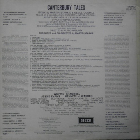 Richard Hill, Johnny Hawkins, Nevill Coghill - Canterbury Tales (1968) [1LP]