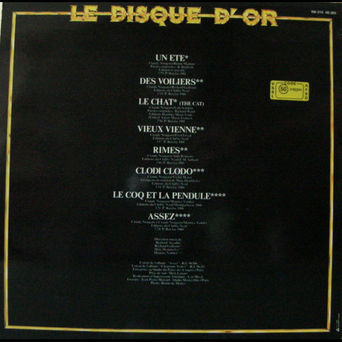 Claude Nougaro - Le Disque D'or De Claude Nougaro Volume 2 [1LP]