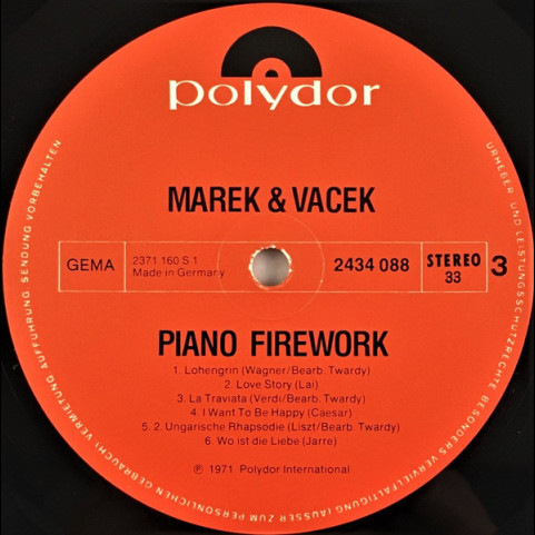 Marek & Vacek - Piano Firework (1971) [2LP]