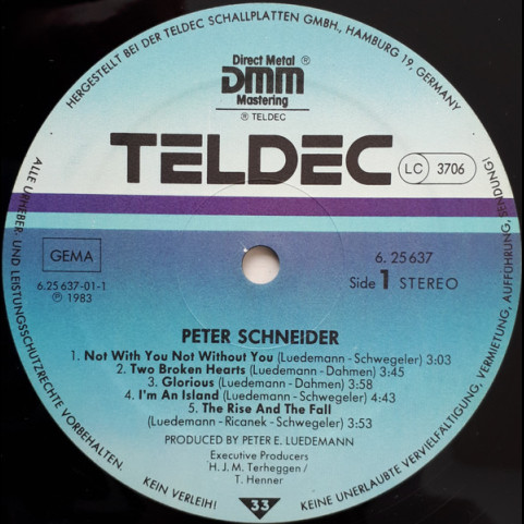 Peter Schneider (4) - Peter Schneider (1983) [1LP]