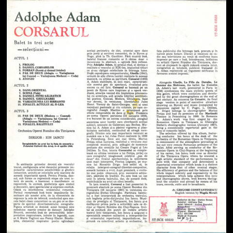 Adolphe C. Adam - Corsarul (1989) [1LP]