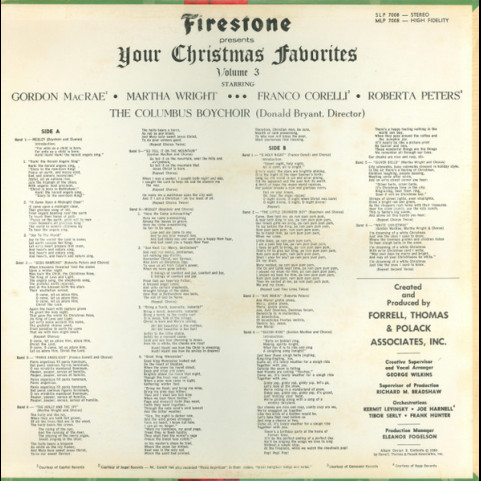 Various - Firestone Presents Your Christmas Favorites Volume 3 (1964) [1LP]