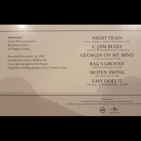 Oscar Peterson Trio, The - Night Train (2013) [1LP]