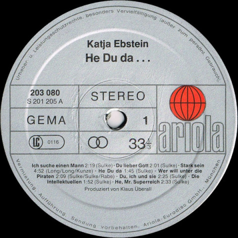 Katja Ebstein - He Du Da ... (1980) [1LP]
