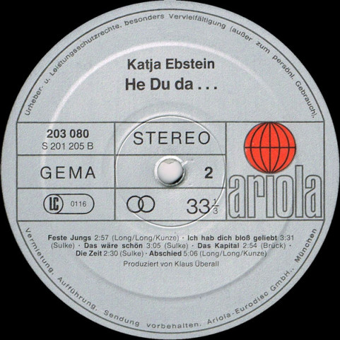 Katja Ebstein - He Du Da ... (1980) [1LP]