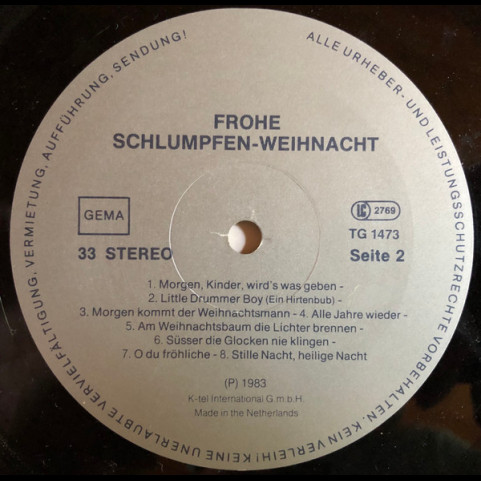 Smurfs (2), The - Frohe Schlumpfen-Weihnacht (1983) [1LP]