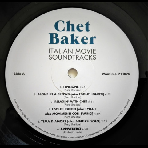 Chet Baker - Italian Movie Soundtracks (2013) [1LP] 180g