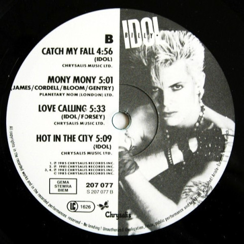 Billy Idol - Vital Idol (1985) [1LP]