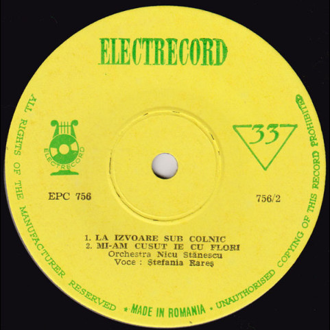 Ștefania Rareș - Cucule Cu Pana Mîndră (1965) [7"]