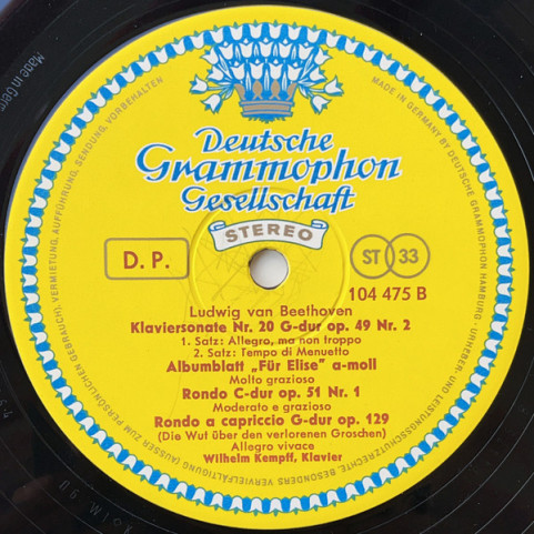 Ludwig van Beethoven, Georg Friedrich Händel, August Wenzinger, Wilhelm Kempff - Aus Klassik Und Barock - Musik Von Beethoven Und Händel (1966) [1LP]