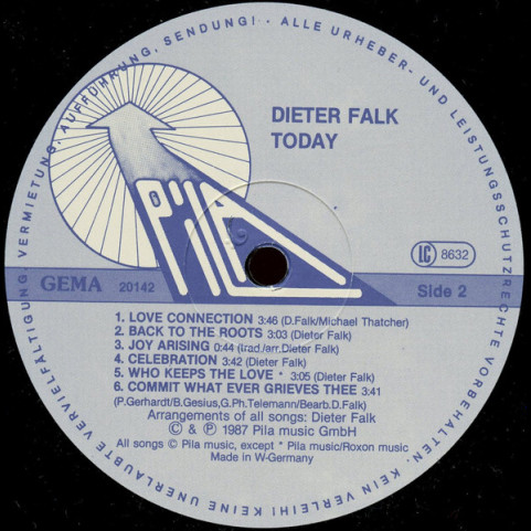 Dieter Falk - Today (1987) [1LP]