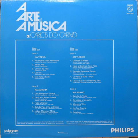 Carlos Do Carmo - A Arte E A Música De Carlos Do Carmo (1982) [2LP]