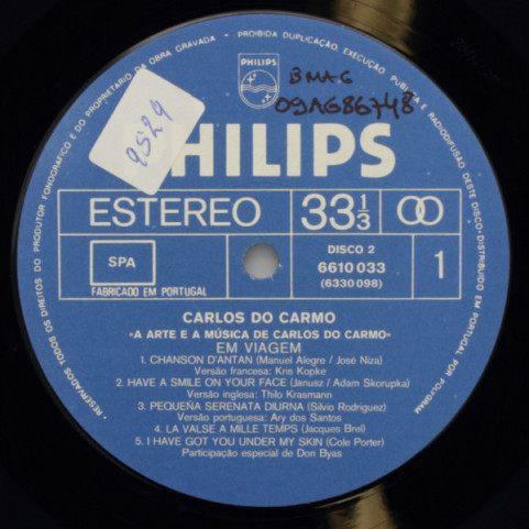 Carlos Do Carmo - A Arte E A Música De Carlos Do Carmo (1982) [2LP]