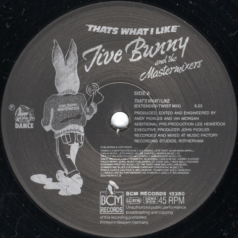 Jive Bunny And The Mastermixers - That's What I Like (1989) [12"]
