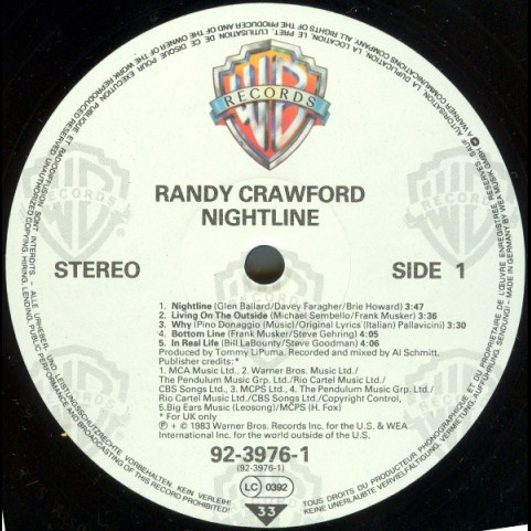 Randy Crawford - Nightline (1983) [1LP]