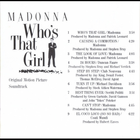 Madonna - Who's That Girl (Original Motion Picture Soundtrack) [1CD]