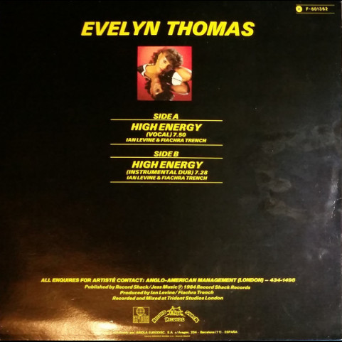 Evelyn Thomas - High-Energy (1984) [12"]