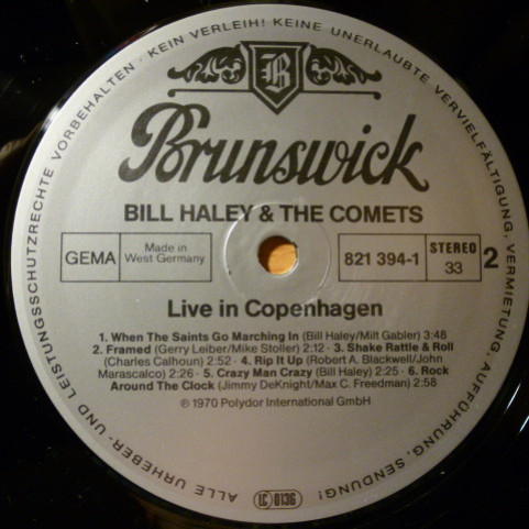 Bill Haley And His Comets - Live In Copenhagen (1984) [1LP]