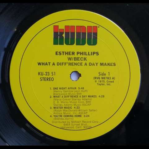 Esther Phillips W/ Joe Beck - What A Diff'rence A Day Makes (1975) [1LP]