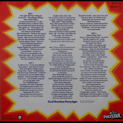 Rudi Ramba Und Seine Party Tiger - Ramba Zamba 2  (1979) [2LP]
