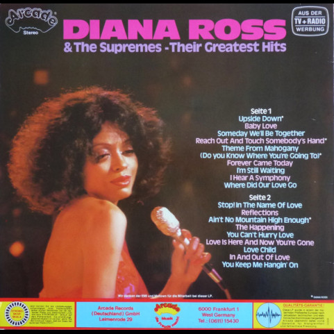 Supremes, The - Their Greatest Hits (1980) [1LP]