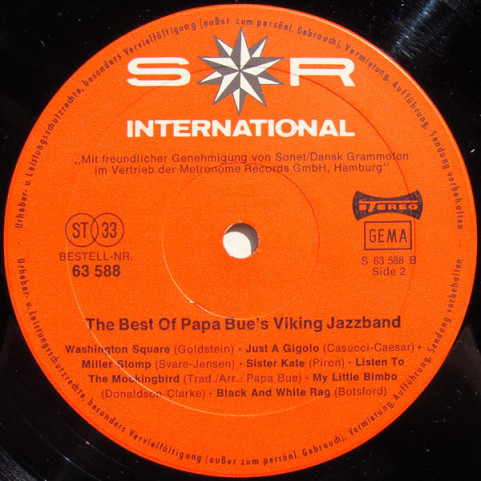 Papa Bue's Viking Jazz Band - The Best Of Papa Bue's Viking Jazzband (1975) [1LP]
