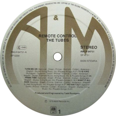 Tubes, The - Remote Control (1979) [1LP]