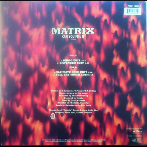 Matrix (2) - Can You Feel It (1993) [12"]