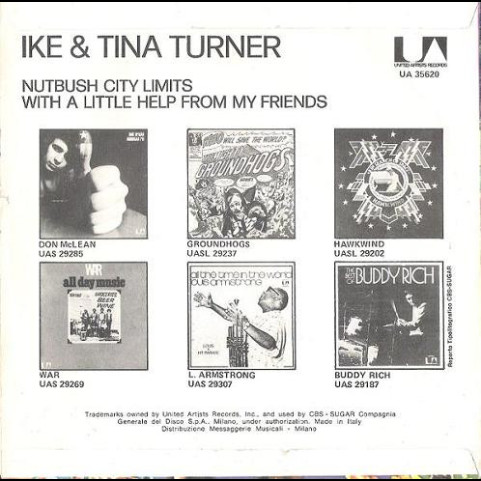 Ike & Tina Turner - Nutbush City Limits / With A Little Help From My Friends (1973) [7"]