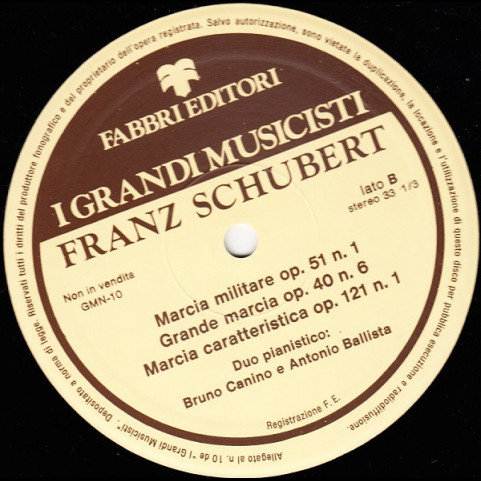 Franz Schubert - Pezzi Per Pianoforte (1981) [1LP]