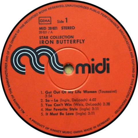 Iron Butterfly - Star-Collection (1972) [1LP]