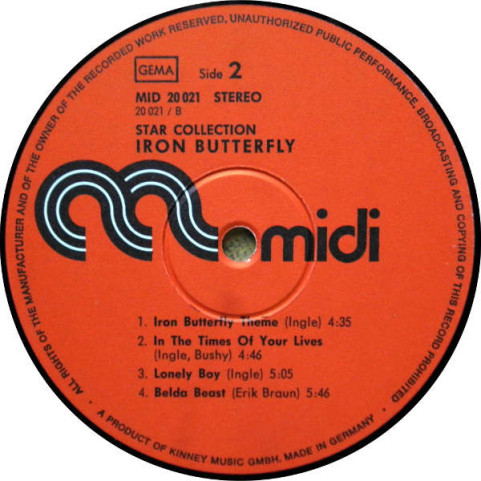 Iron Butterfly - Star-Collection (1972) [1LP]