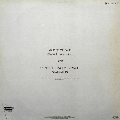 Orchestral Manoeuvres In The Dark - Maid Of Orleans (1982) [12"]
