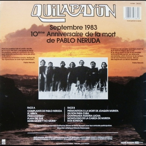 Quilapayún - Quilapayun Chante Neruda (1983) [1LP]