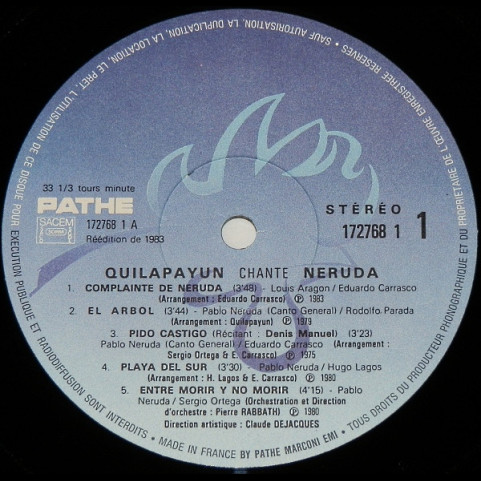 Quilapayún - Quilapayun Chante Neruda (1983) [1LP]