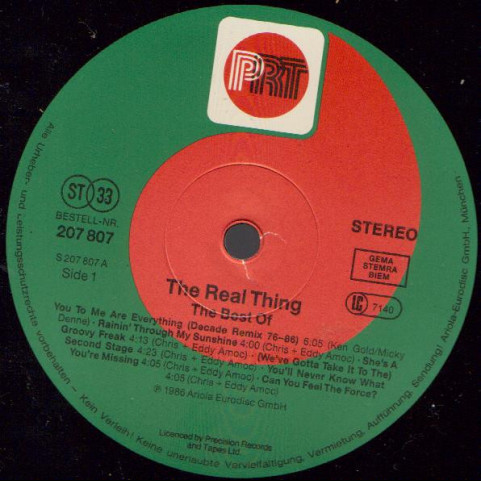 Real Thing, The - The Best Of (1986) [1LP]