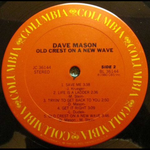 Dave Mason - Old Crest On A New Wave (1980) [1LP]