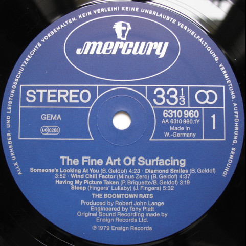 Boomtown Rats, The - The Fine Art Of Surfacing (1979) [1LP]