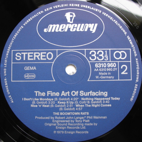 Boomtown Rats, The - The Fine Art Of Surfacing (1979) [1LP]