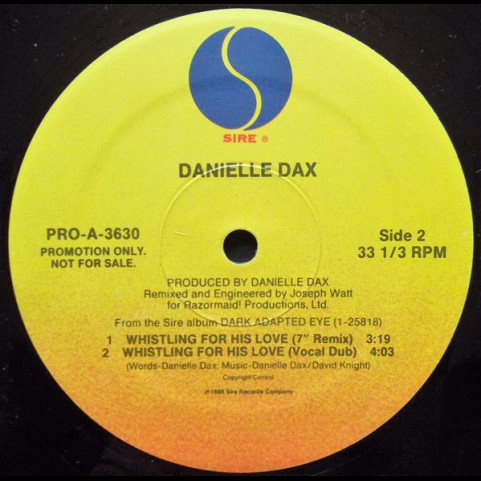 Danielle Dax - Whistling For His Love (1988) [12"]