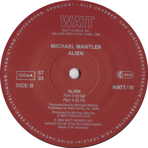 Michael Mantler With Don Preston - Alien (1985) [1LP]