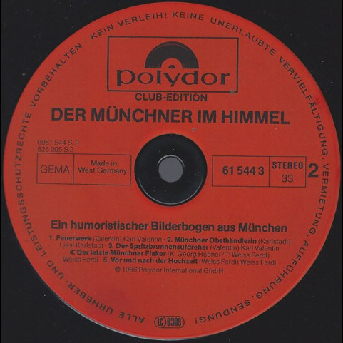 Various - Der Münchner Im Himmel  [1LP]