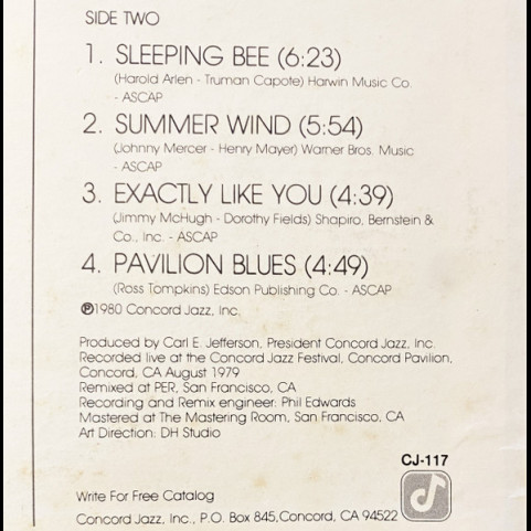 Ross Tompkins, Concord All Stars, The - Festival Time (1980) [1LP]