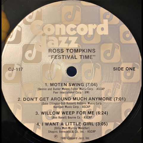 Ross Tompkins, Concord All Stars, The - Festival Time (1980) [1LP]