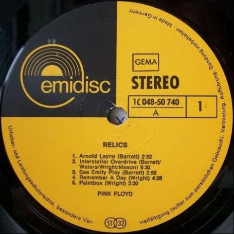 Pink Floyd - Relics (1972) [1LP]