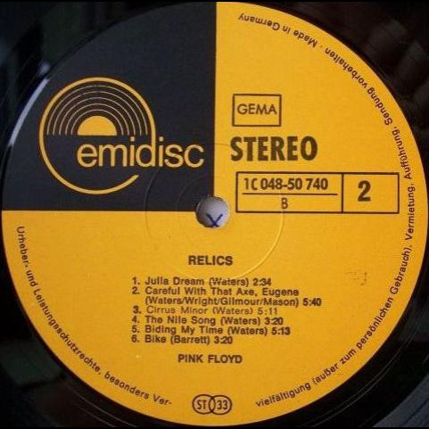 Pink Floyd - Relics (1972) [1LP]